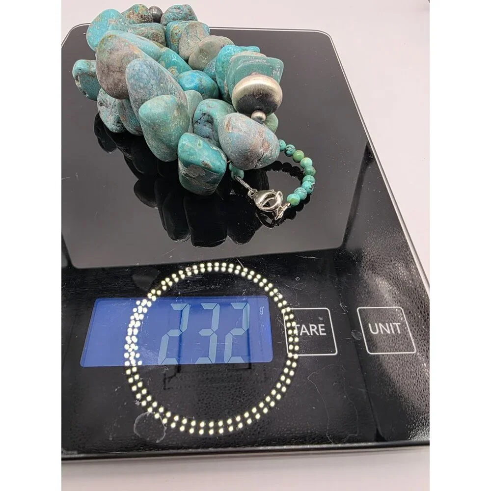 Huge Turquoise and Navajo Pearls Necklace 22